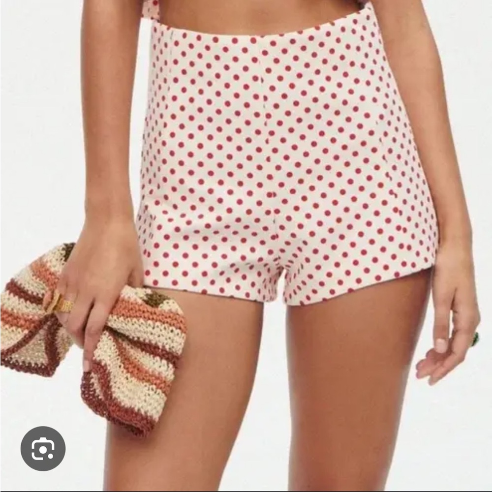 ZARA White Polka Dot Women's Shorts